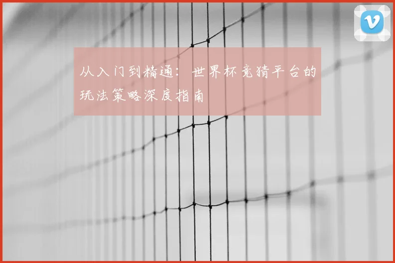 从入门到精通：世界杯竞猜平台的玩法策略深度指南